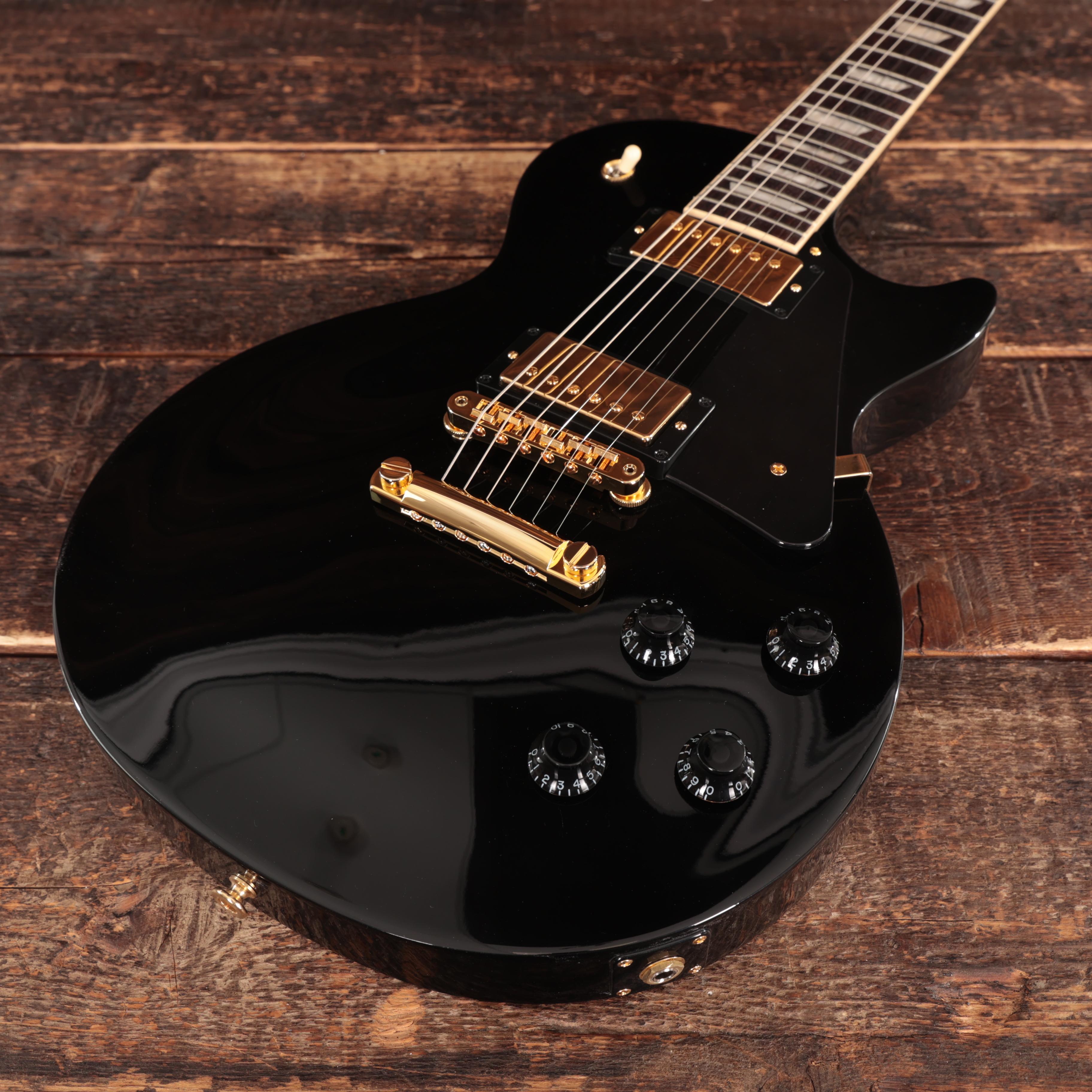 ギター Les Paul Studio with Gold Hardware Ebony Gibson Les Paul Studio Electric Guitar in Ebony with Gold Hardware